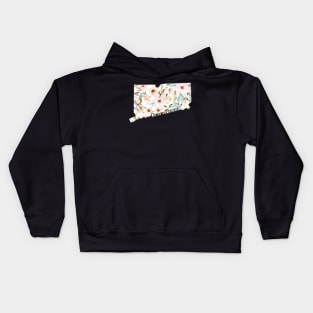 Floral Connecticut Kids Hoodie